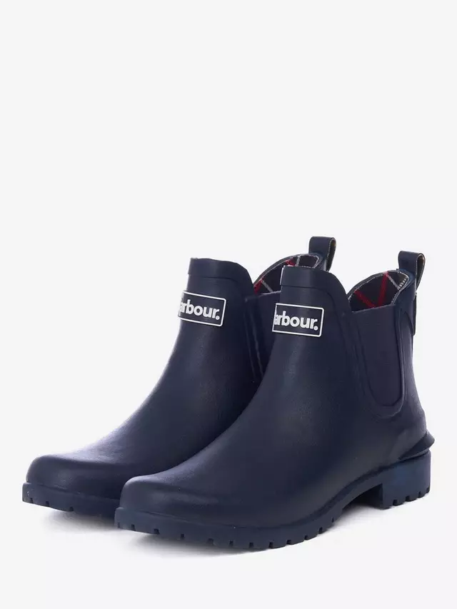 Ботинки женские Barbour Wilton резиновые низкие, темно-синий — фото 3