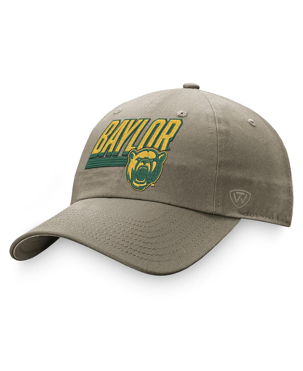 

Мужская регулируемая шляпа цвета хаки Baylor Bears Slice Top of the World