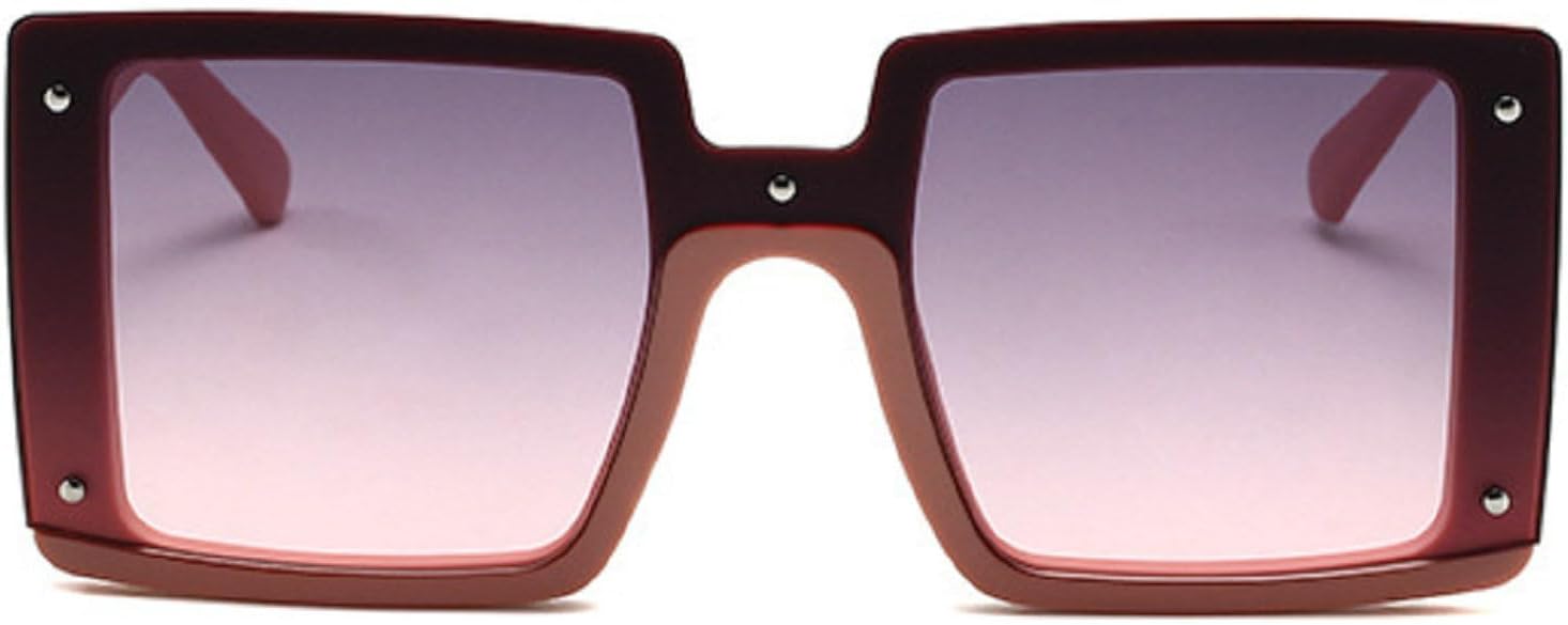 

Крупные квадратные солнцезащитные очки для мужчин и женщин, модные винтажные зеркальные очки, роскошные градиентные солнцезащитные очки с защитой от УФ-излучения UV400, N45 mincl, Light Pink