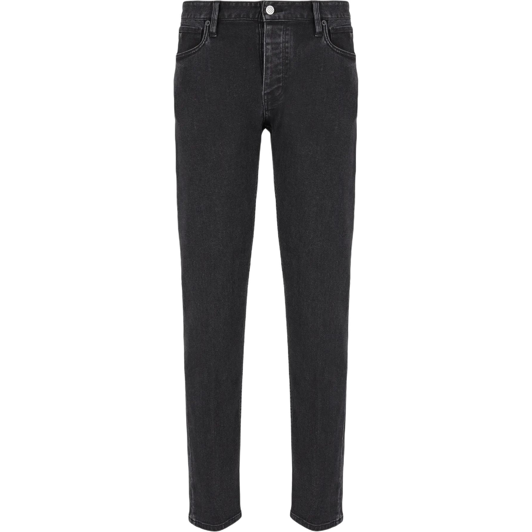 J75 Slim fit джинсы с эффектом полоскания EMPORIO ARMANI, черный — фото 3