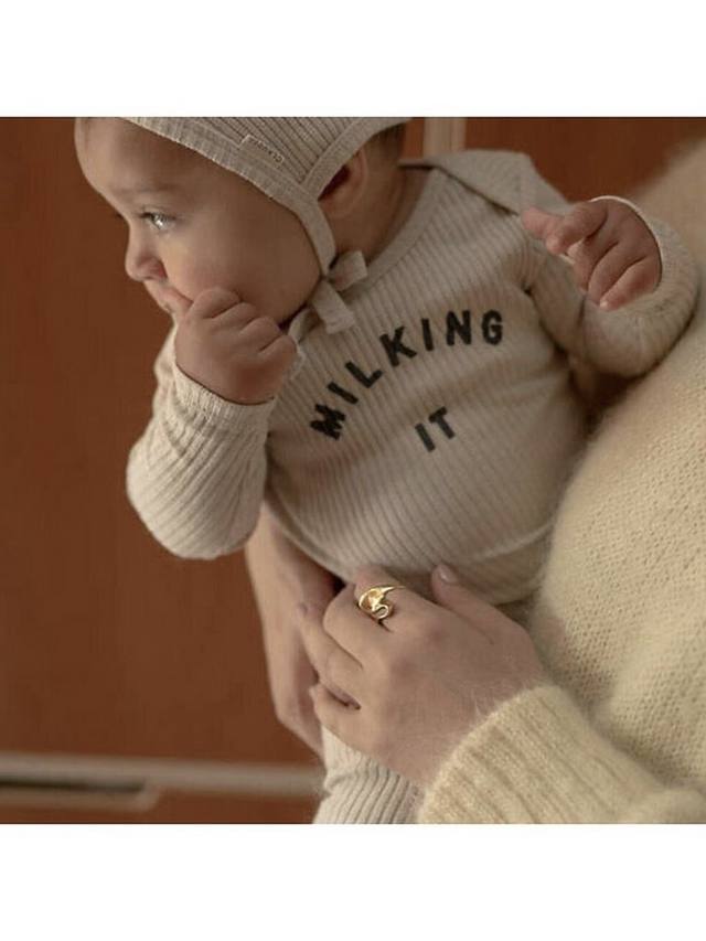 Детский комбинезон Milking It из органического хлопка Claude & Co, Oat — фото 3