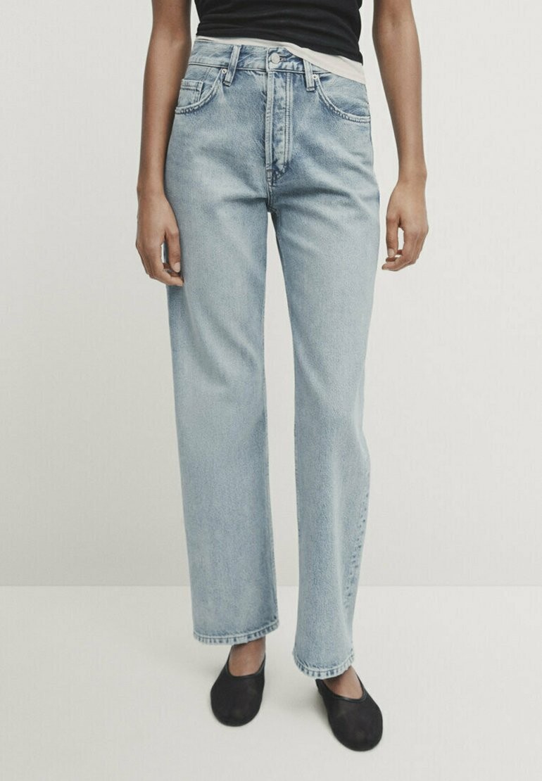 

Джинсы Straight Leg HIGH-WAIST Massimo Dutti, цвет light blue