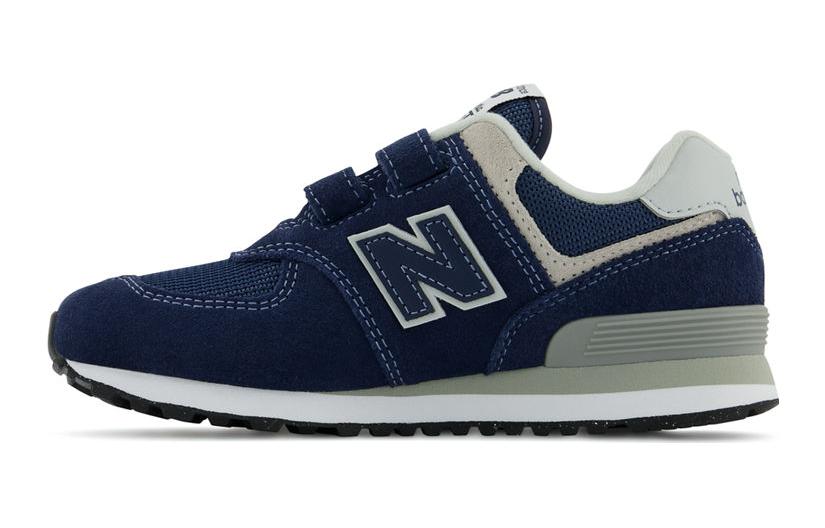 

Кроссовки New Balance 574 для детей с устойчивостью к истиранию, низкие, повседневные, синие