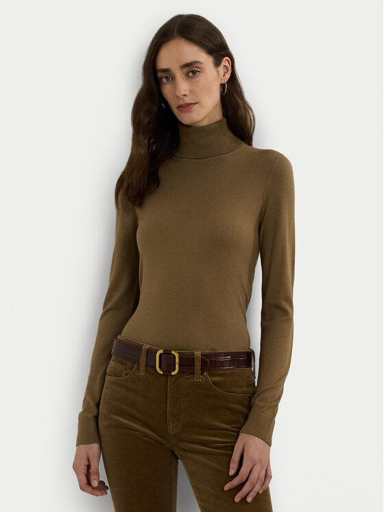 

Водолазка свитер облегающий крой 200940470005 Lauren Ralph Lauren, коричневый
