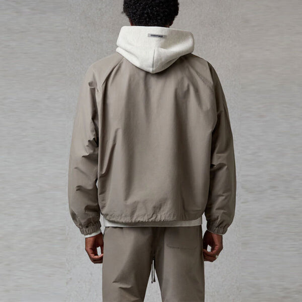 Куртка fw20 half zip track jacket 'cement' Fear Of God Essentials, серый — фото 4