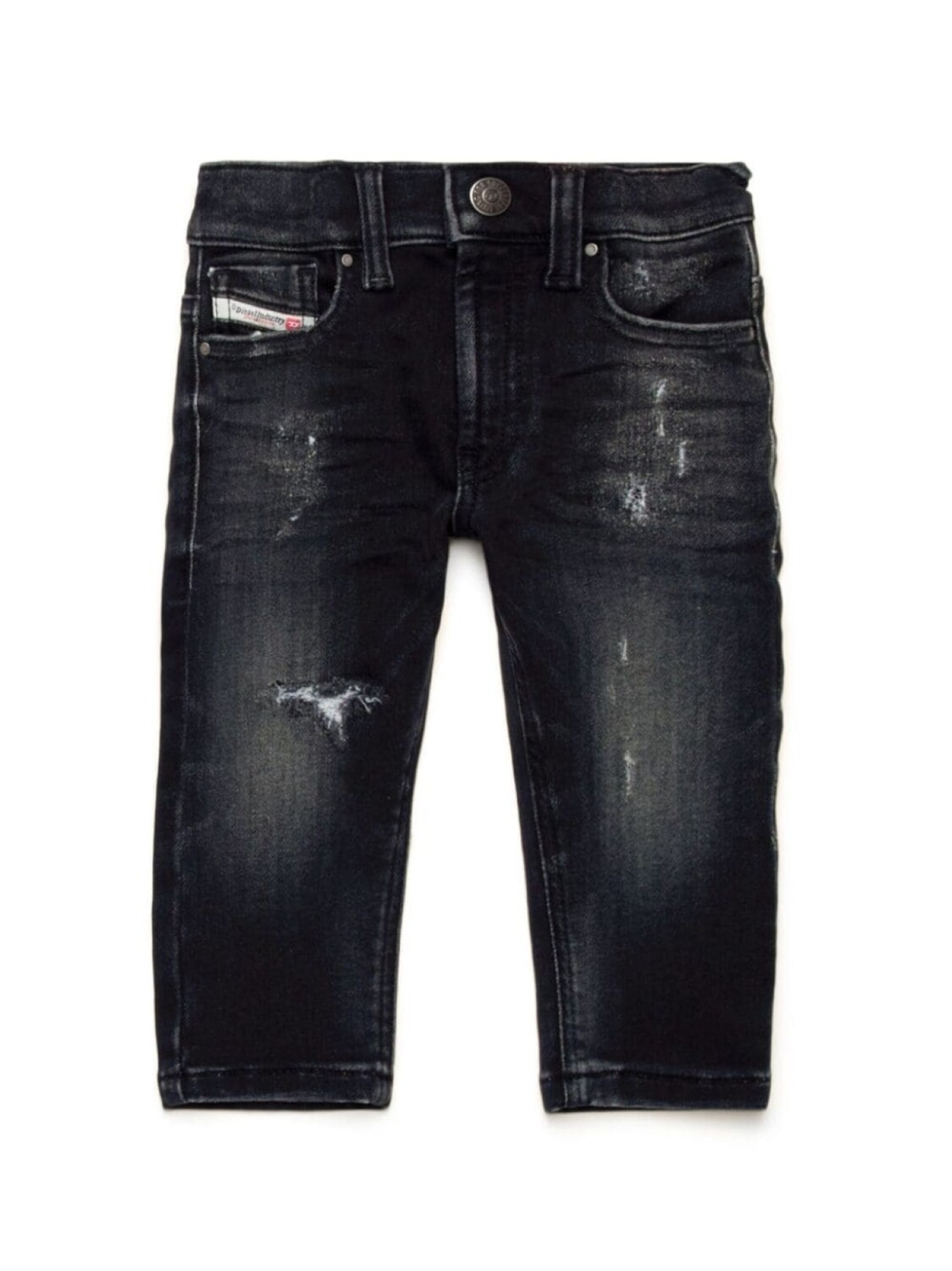 

Diesel Kids джинсы JoggJeans с рваными деталями, черный