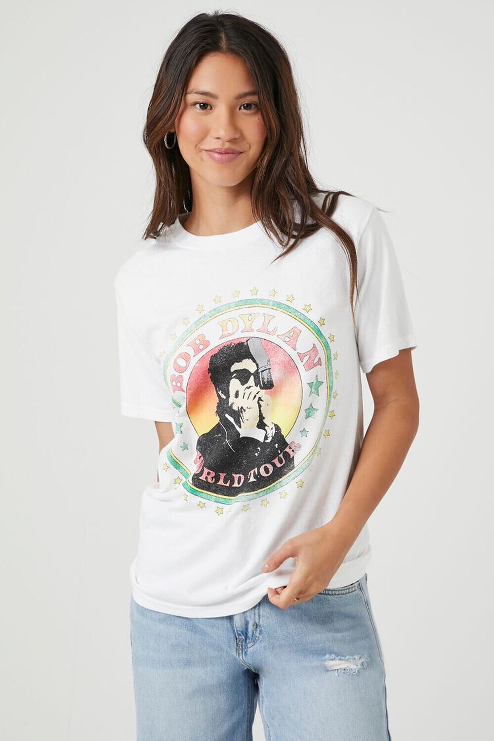 

Футболка с рисунком Prince Peter Bob Dylan Forever 21, белый