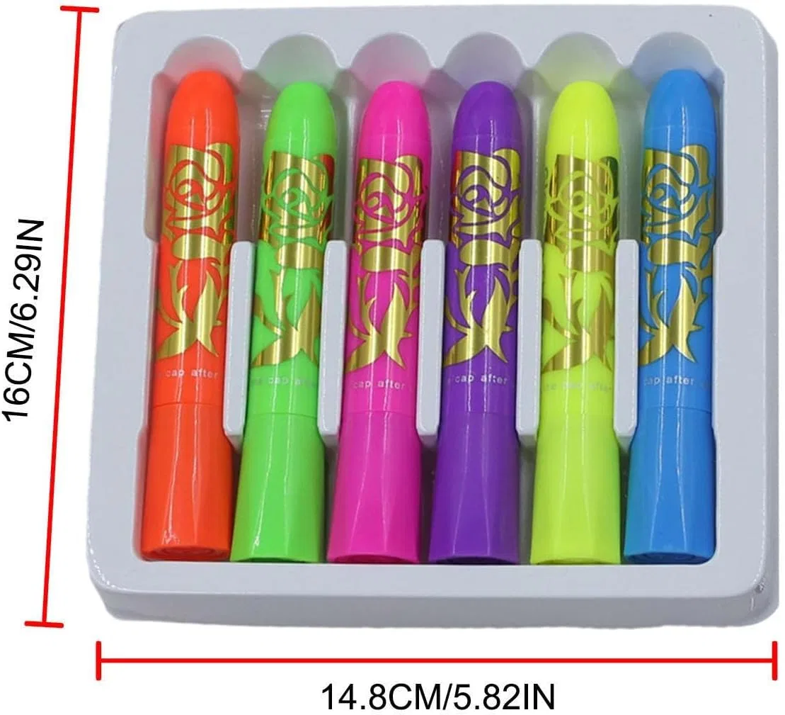 Набор для боди-арта Glow in the Dark Body Paint, 6 цветов, 14.8x16x2.2 см — фото 4