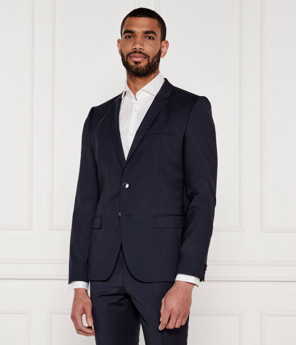 

Шерстяная куртка artim204x Slim fit Hugo, синий