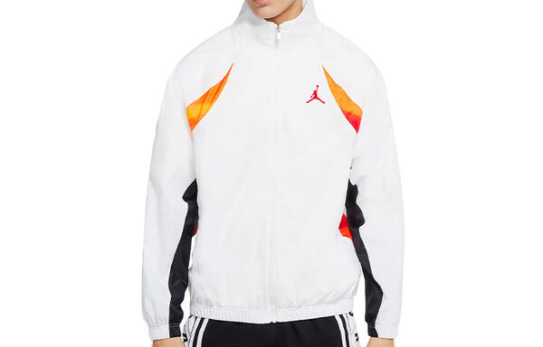 Куртка Air Jordan Legacy AJ11 Stand-up Collar Causual Jacket Coat Male White, белый — фото 3