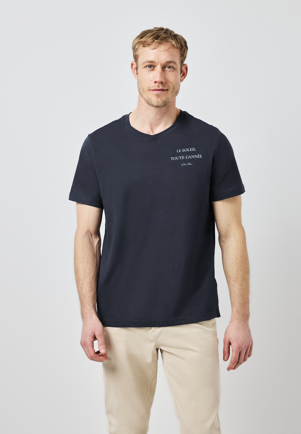

Базовая футболка V-NECK Street One MEN, синий