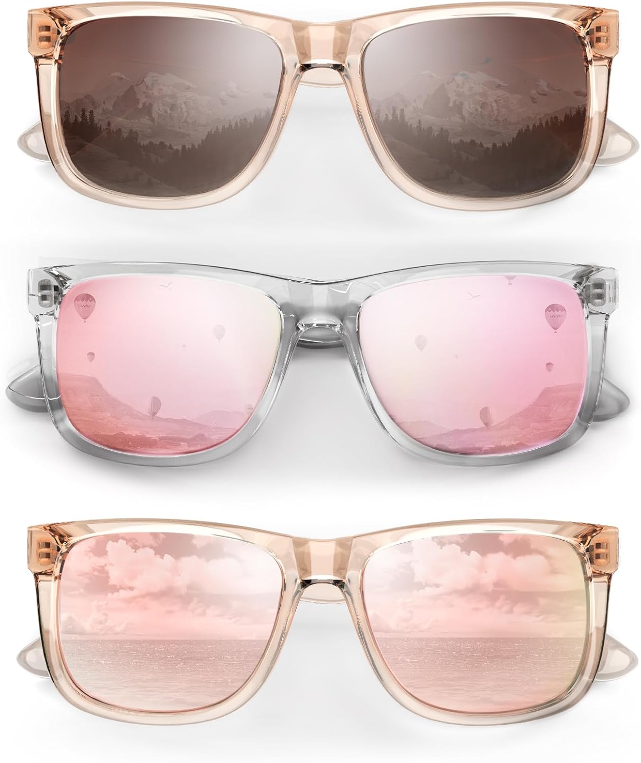 

Поляризованные солнцезащитные очки для женщин, модные классические ретро-очки, дизайнерские солнцезащитные очки для мужчин, винтажные модные очки с защитой UV400 CIFOYA, Gradient Brown + Pink + Brown Pink