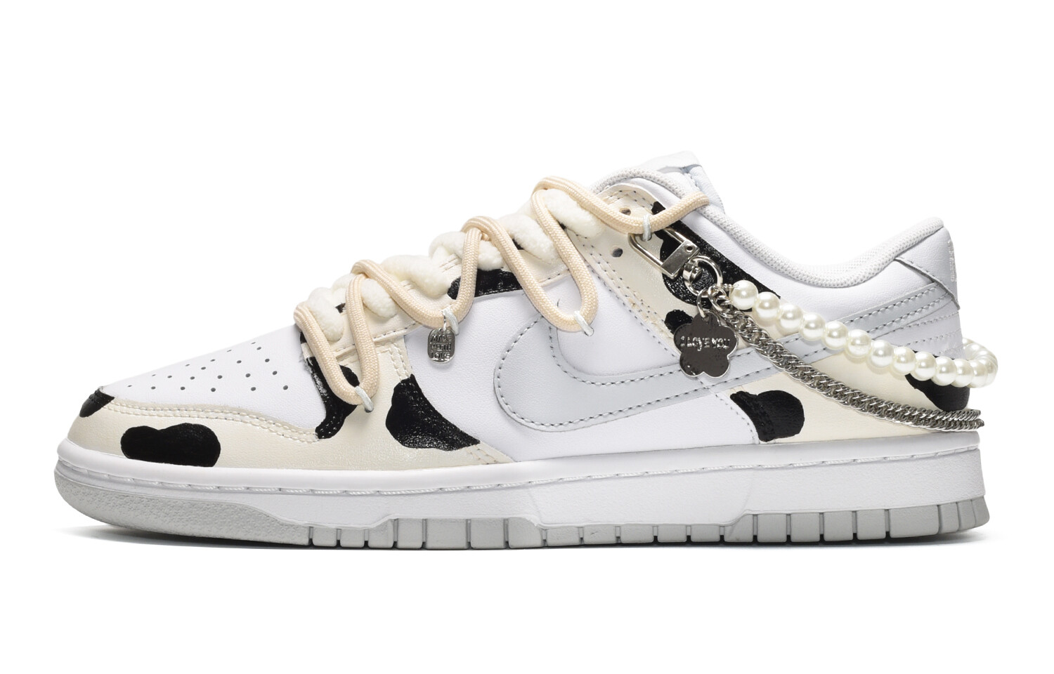 

Кроссовки Nike Dunk Skateboard Shoes Women's Low-Top Black White Yellow