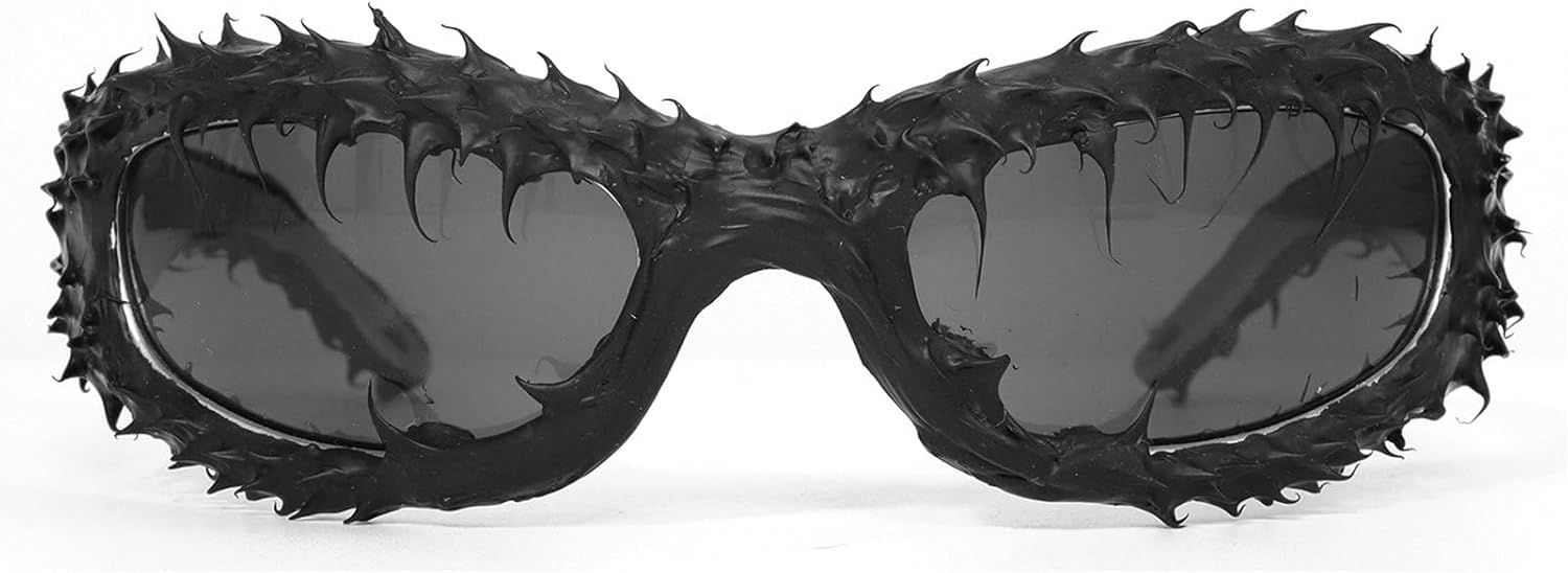 

Солнцезащитные очки в стиле Y2K для мужчин и женщин, стильные солнцезащитные очки для уличных вечеринок, персонализированные солнцезащитные очки N45 mincl, Silver Black