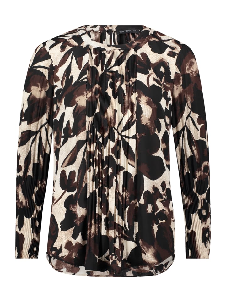 

Блузка без застежки со складками бежево-коричневого цвета Betty Barclay