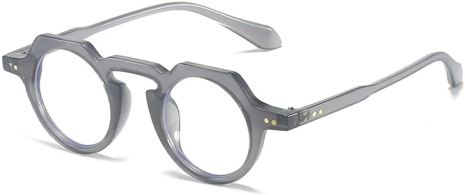 

Классические панк-солнцезащитные очки круглой формы для мужчин, модные солнцезащитные очки для женщин с заклепками, спортивные очки для женщин с защитой от УФ-излучения UV400 SZVVBKK, Gray-clear