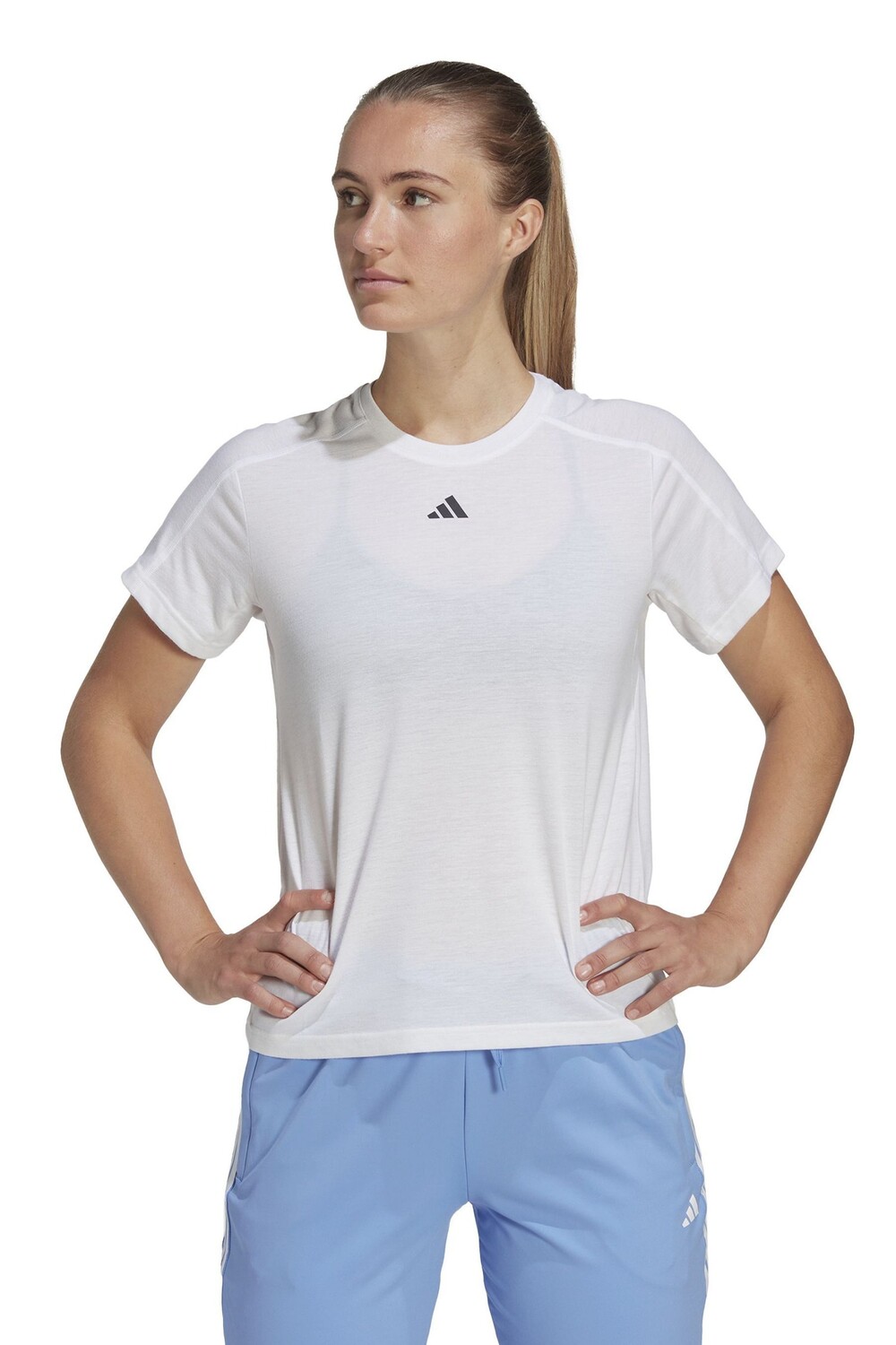 

Футболка Tres с круглым вырезом adidas, белый