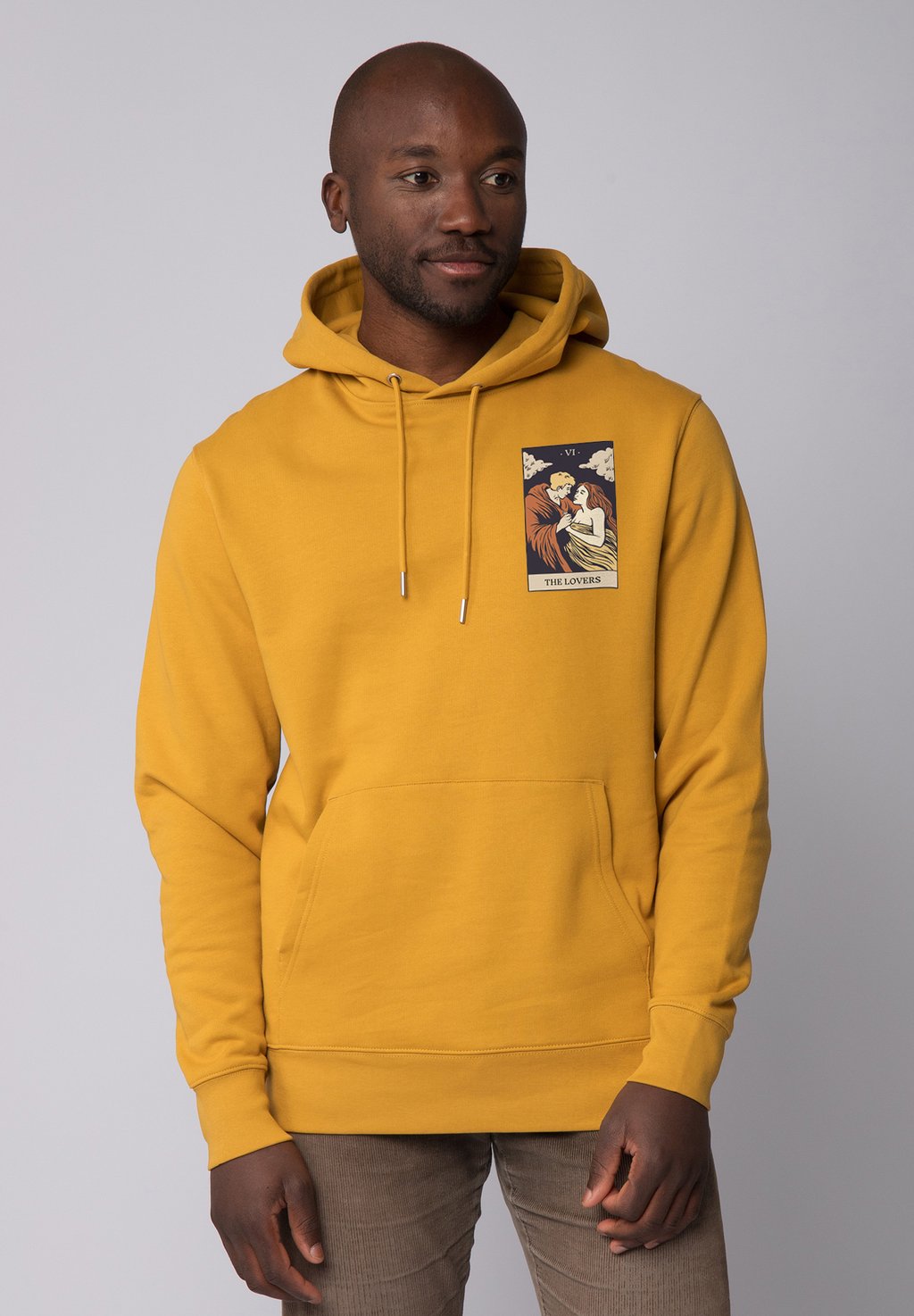 

Толстовка с капюшоном TAROT THE LOVERS watapparel, горчично-желтый