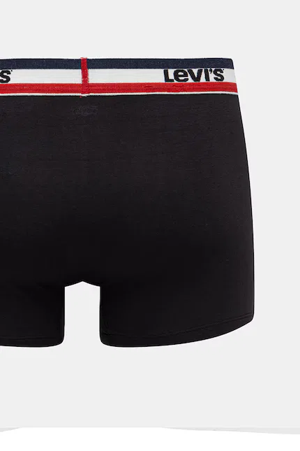 Боксеры 4 шт из эластичного хлопка Levi's, черный — фото 3