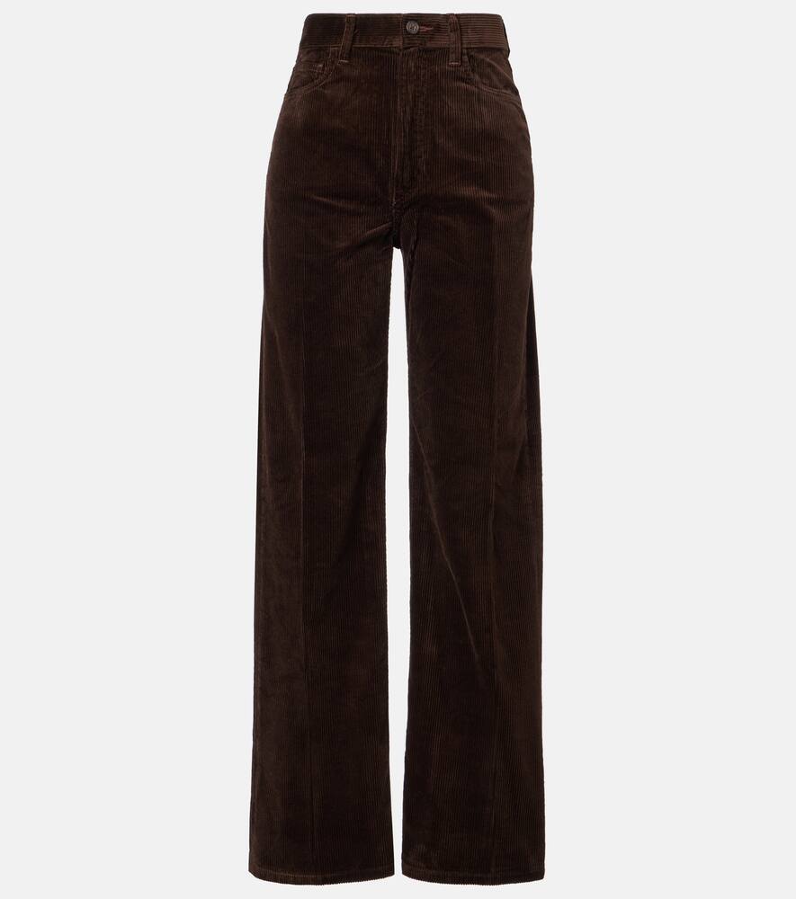 

Хлопковые вельветовые брюки-клеш с высокой талией Polo Ralph Lauren, Dark Beech