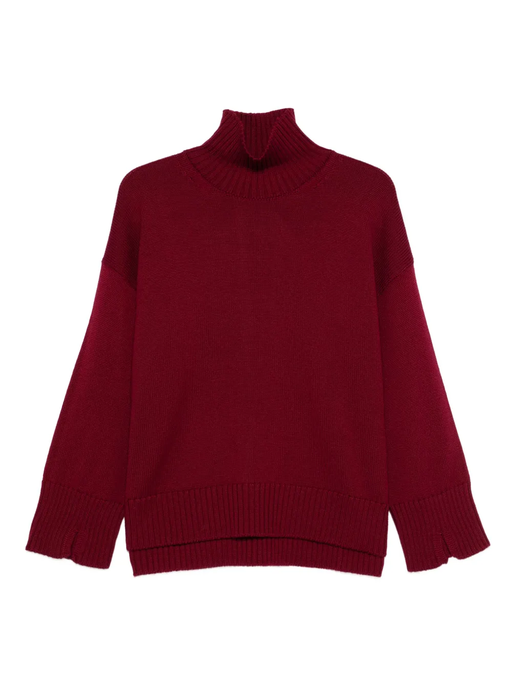 

Свитер из шерсти мериноса с высоким воротником SCAGLIONE, красный