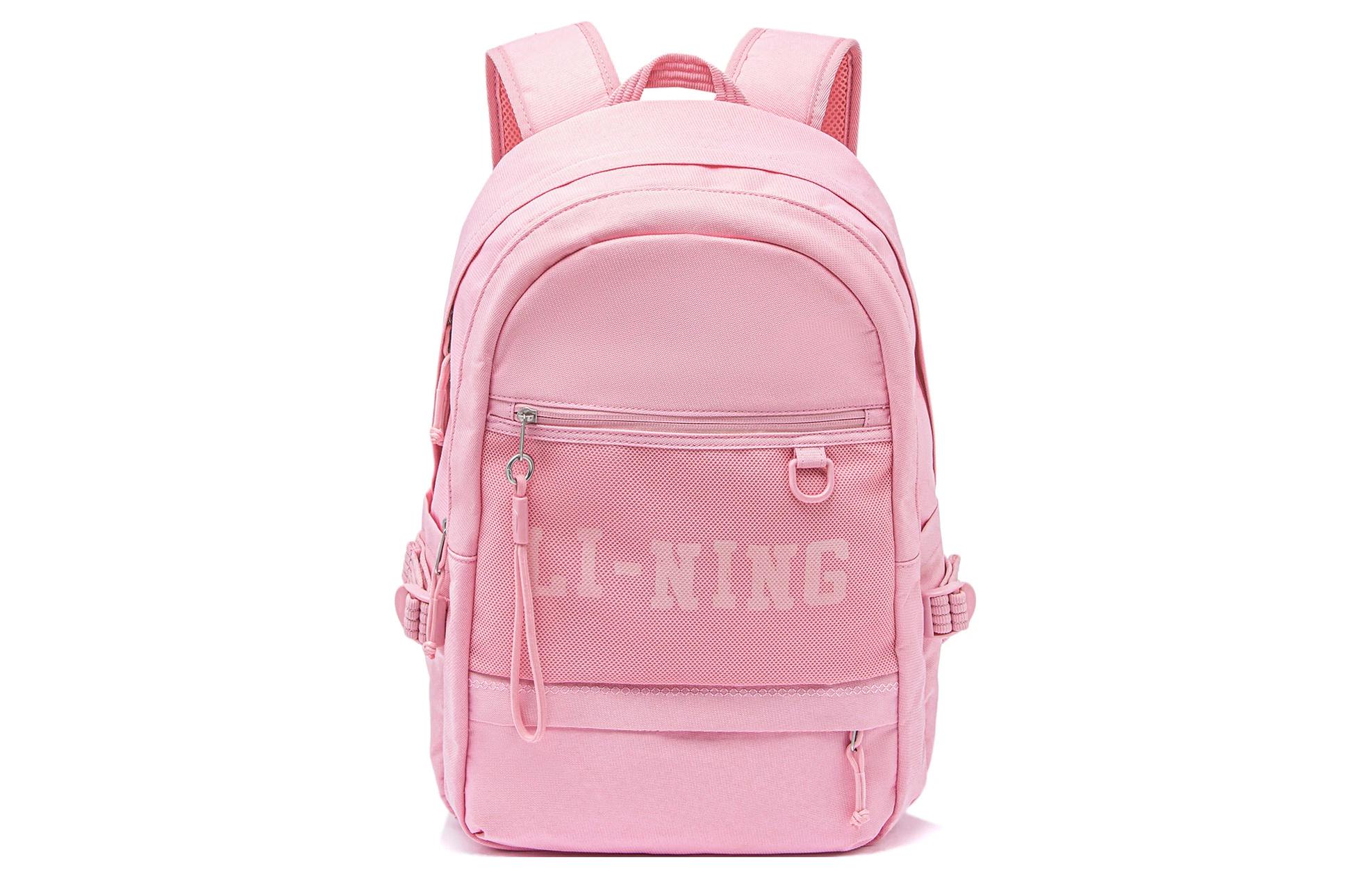 

Рюкзак из полиэстера LiNing Sports Life Collection унисекс кораллово-розовый