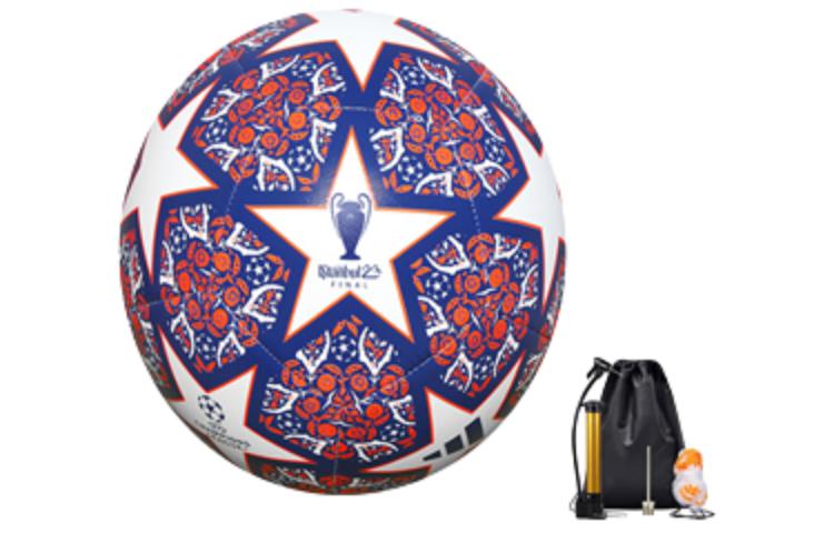 

Adidas Футбольный мяч размер 5 PU машинной строчки унисекс white blue red