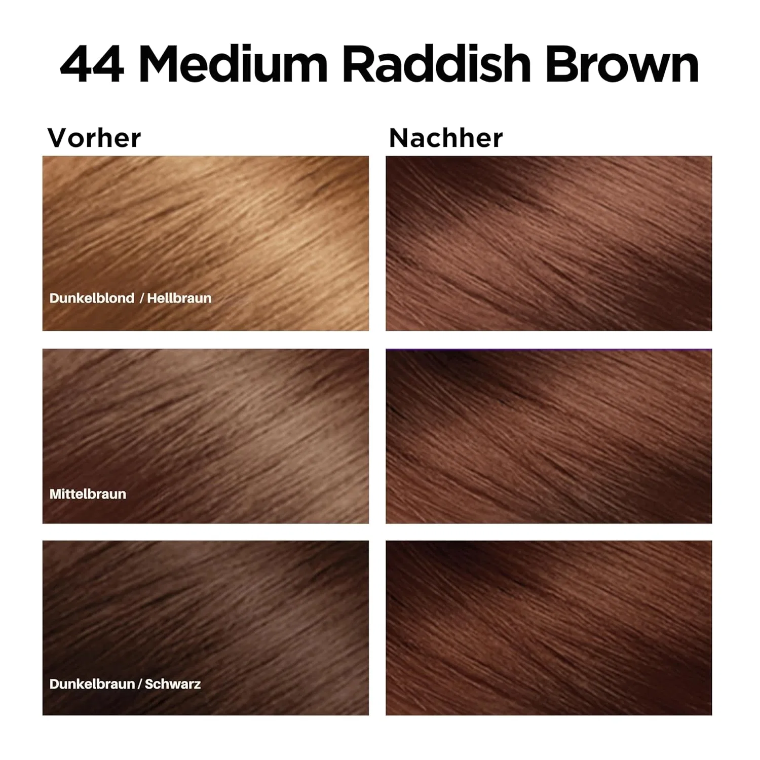 Стойкая краска для волос «Colorsilk» от Revlon, 44 Medium Auburn Revlon, 18 Medium Reddish Brown — фото 2