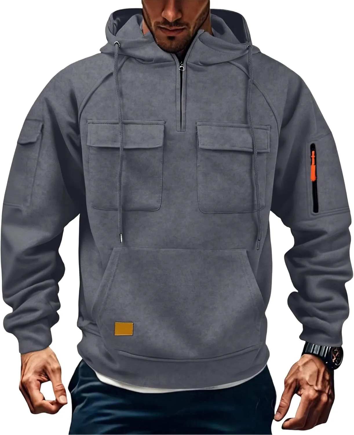 

Толстовка мужская Casual Winter Fleece с капюшоном и карманами