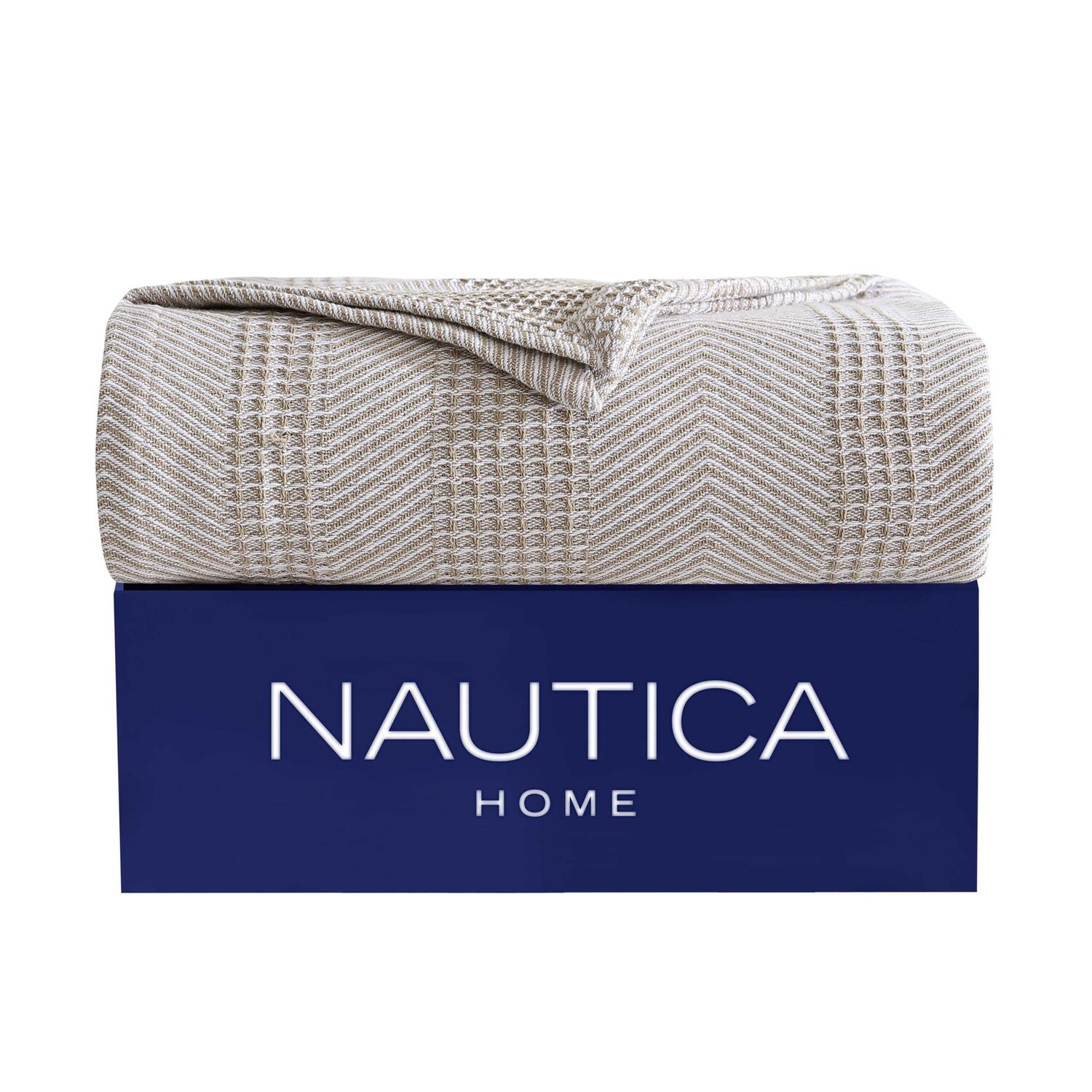 

Коричневое одеяло Nautica Chevron King, цвет Sand Bank Fabric Swatch