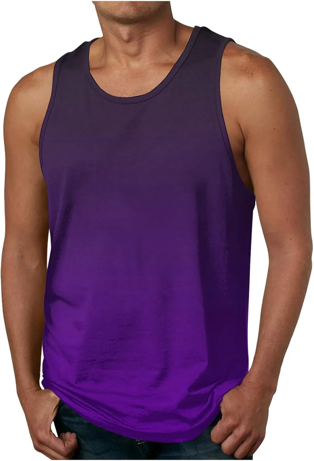 

Мужская майка без рукавов Casual Crew Neck Gradient Top