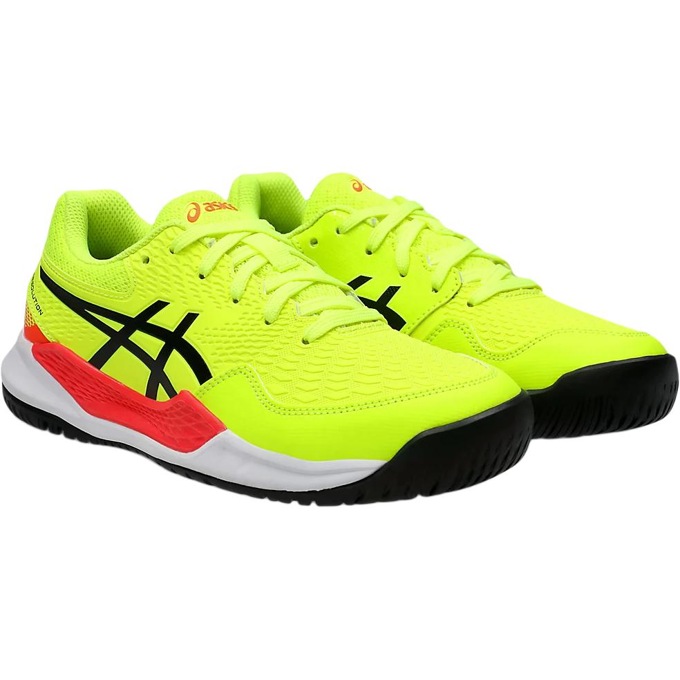 ASICS Gel Resolution 9 low top детские тренировочные кроссовки yellow black kids' — фото 4