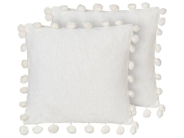 

Подушка Beliani 2 шт JASMINE, 45x45x45 см, белый