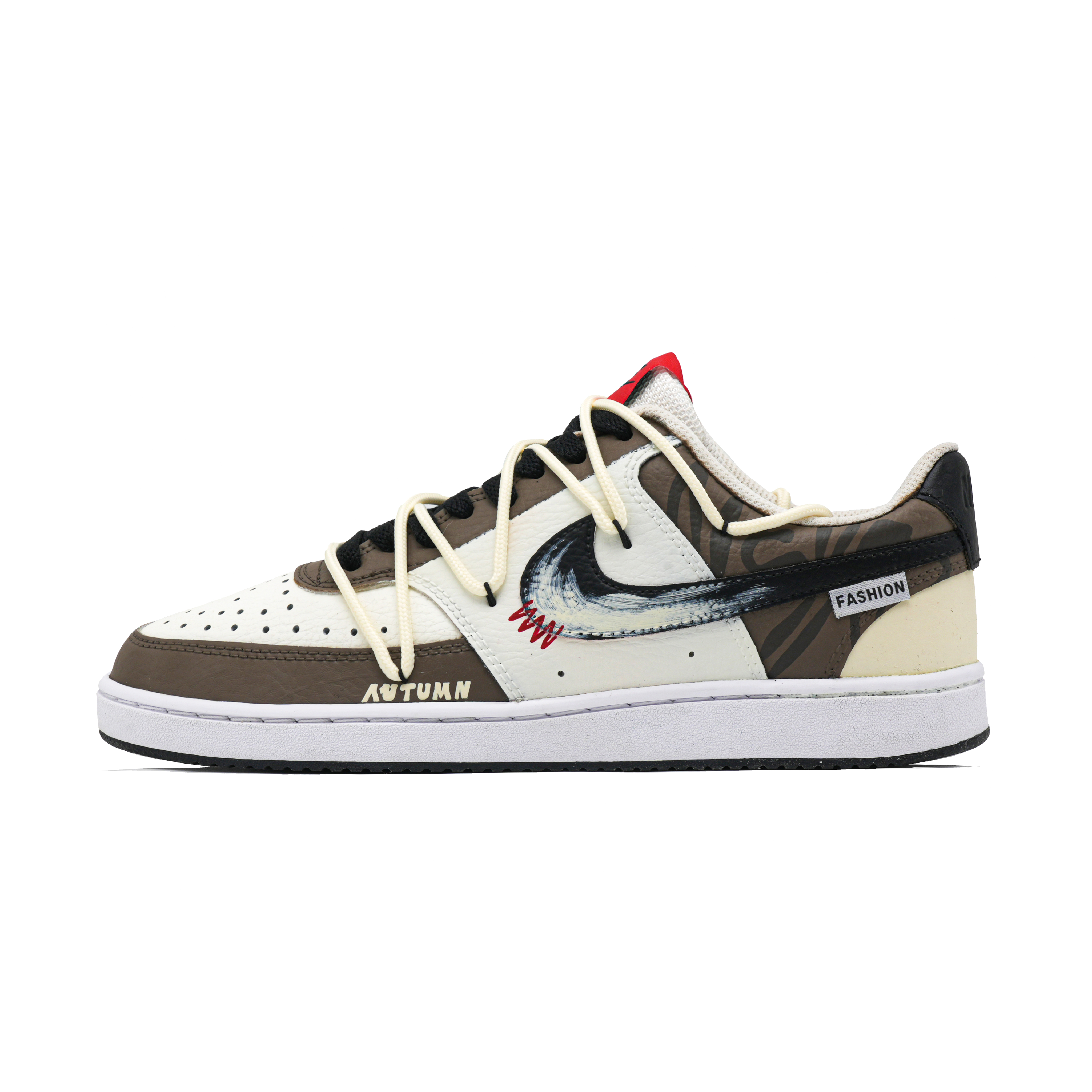 

Nike Кроссовки Court Vision 1 Autumn Fairy Tales, износостойкие и легкие, низкие, для скейтбординга, мужские, белые, коричневые