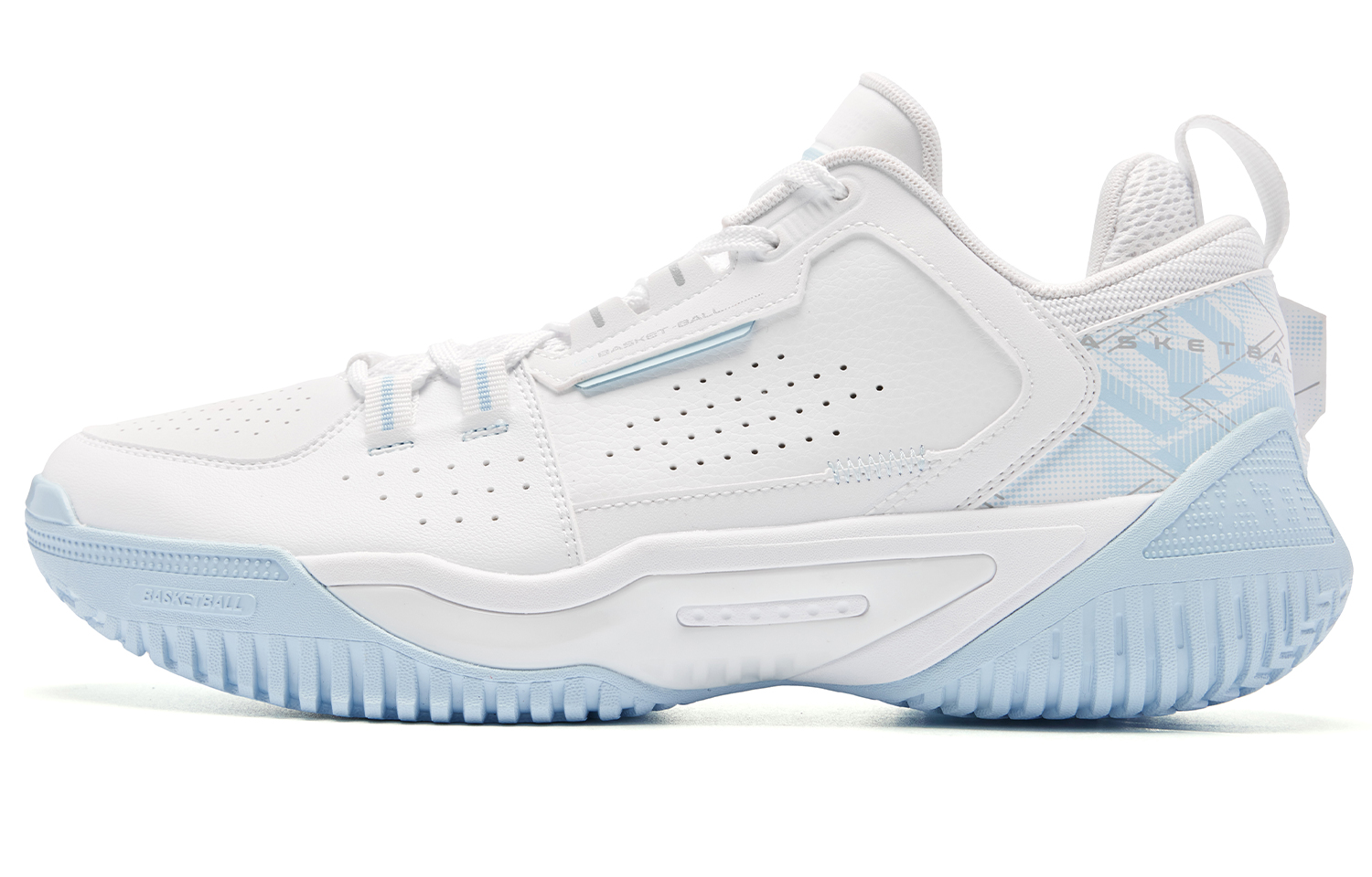 

QIAODAN Баскетбольные кроссовки мужские низкие Jordan White/Glacier Blue