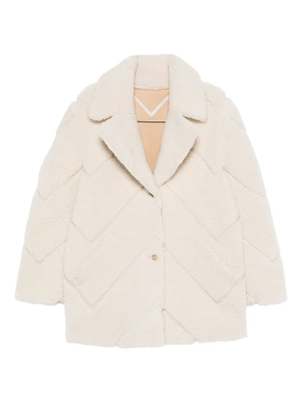 

Куртка из овчины с шевронным узором OFF-WHITE, белый