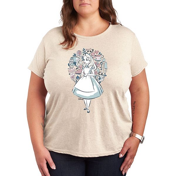 

Футболка с графикой Alice in Wonderland plus circle Disney, Beige