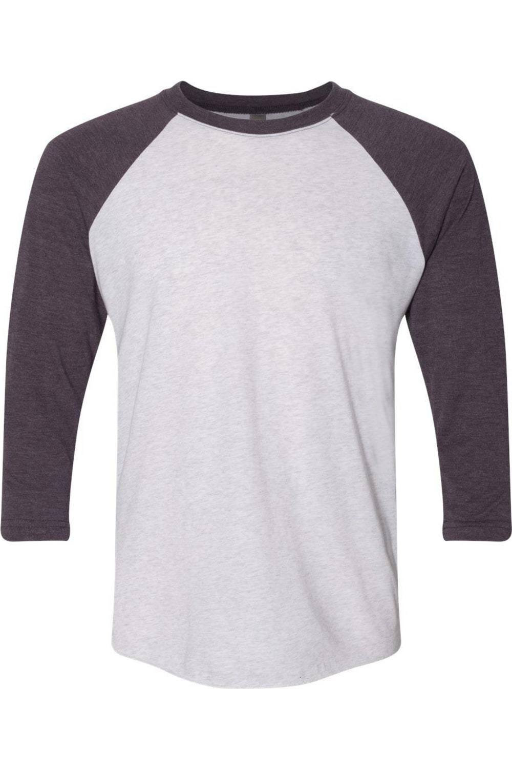

Футболка унисекс Triblend с рукавами реглан три четверти Next Level, цвет vintage purple sleeves/ heather white body