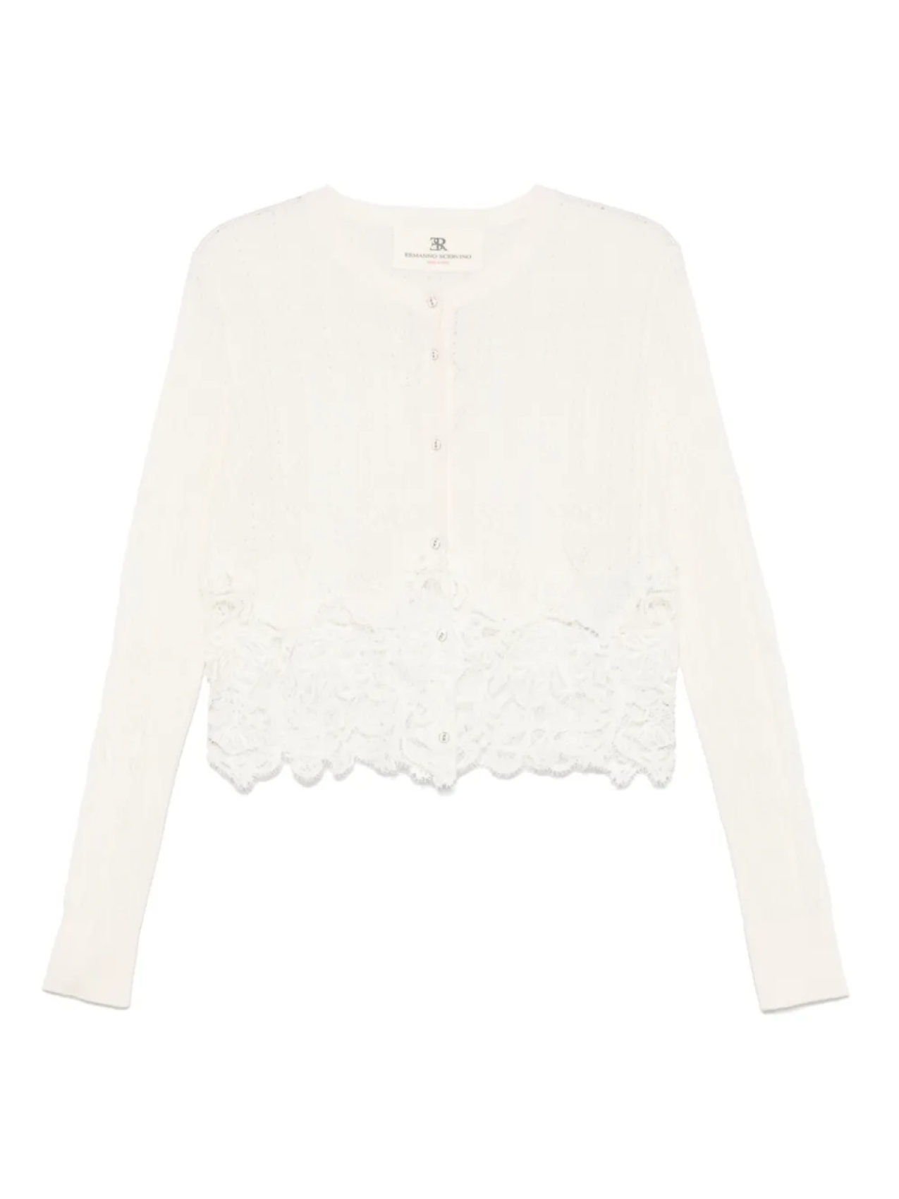 

Кардиган с кружевом Ermanno Scervino, белый