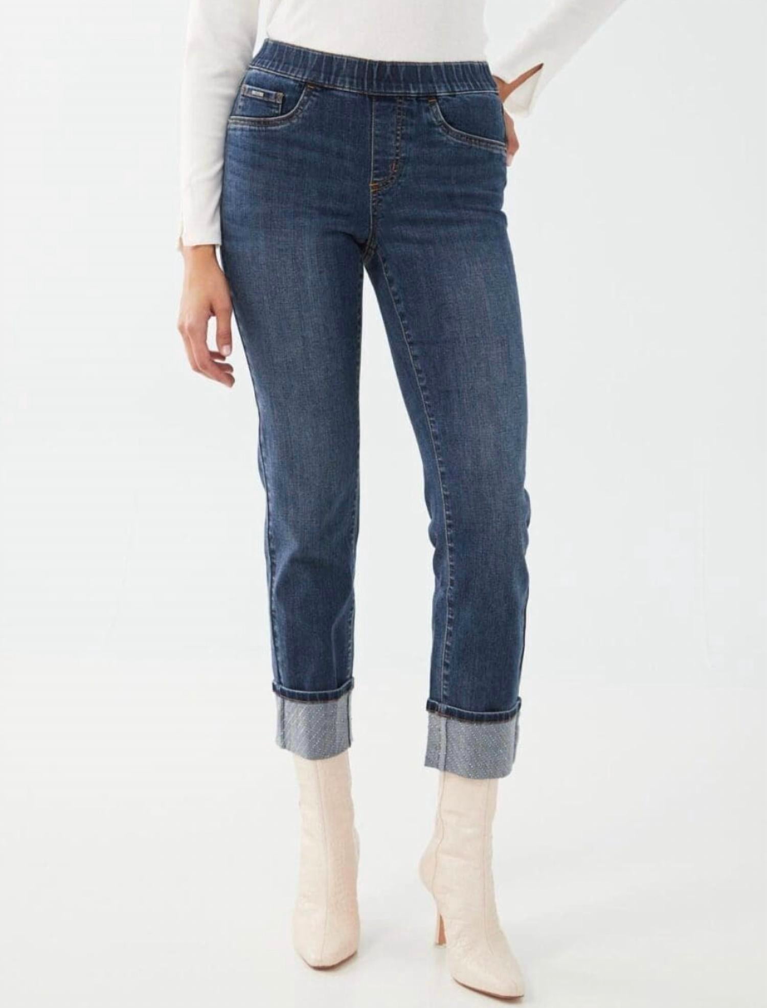 

Прямые джинсы до щиколотки из винтажного денима FDJ, цвет vintage denim