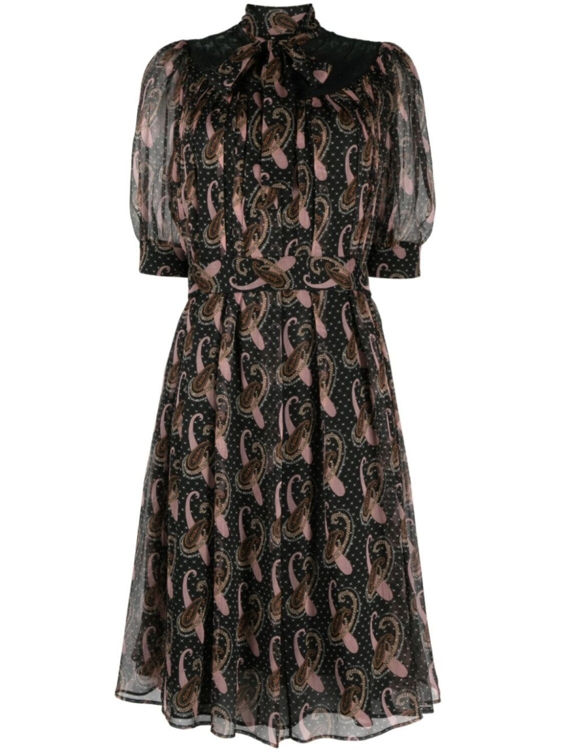 

ETRO платье мини с принтом пейсли, черный