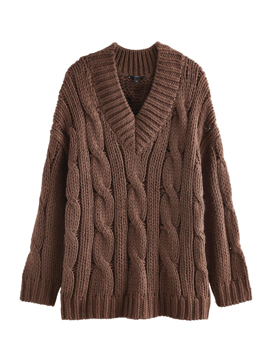 

Тонкий вязаный свитер Next Sweater, коричневый