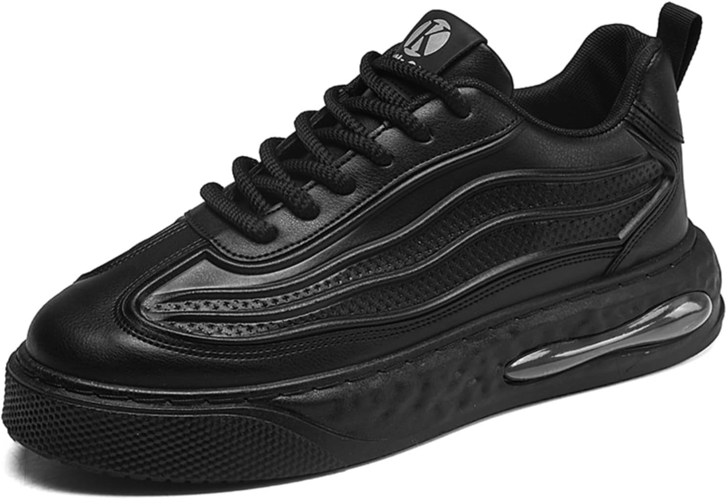 

Мужские удобные повседневные кроссовки для скейтбординга и прогулок, модная мужская спортивная обувь, подходит для ходьбы, тенниса, бега и других видов спорта, стильная и универсальная Aokisx, черный