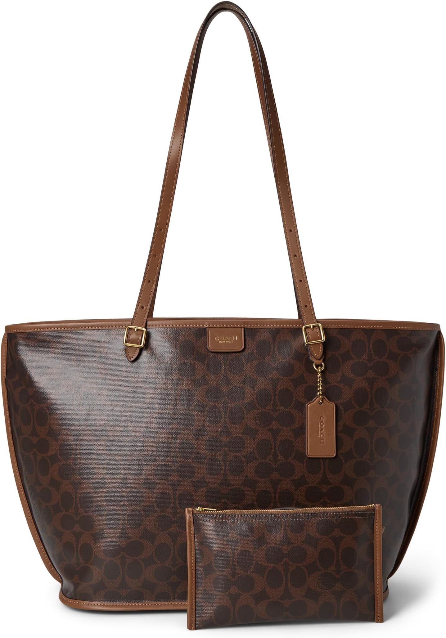 

Сумка-тоут COACH Taxi Tote Bag In Signature Canvas, цвет Maple Sable