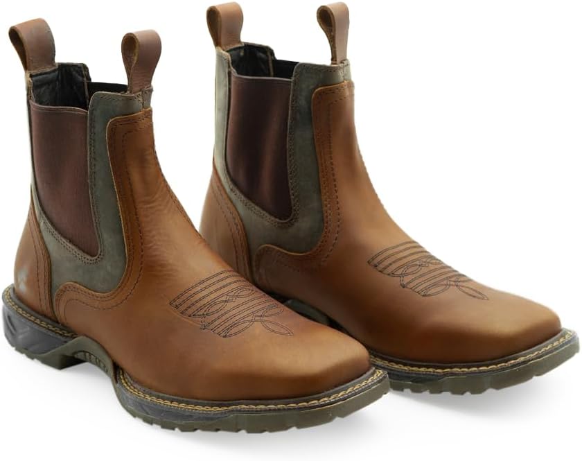 

Мужские ботинки CEBU BC Thunder с мягким носком Chelsea - легкие, среднего уровня нагрузки, с подошвой из ЭВА, гибкие и прочные, кожаные ботинки ручной работы, Caramel