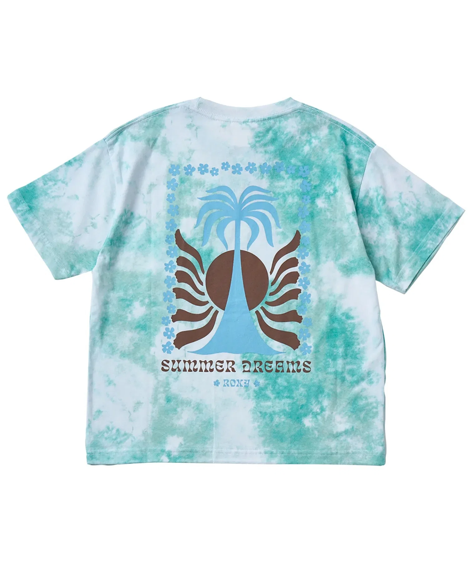 Детская футболка ROXY MINI SUMMER DREAMS с тай-дай принтом и принтом на спине