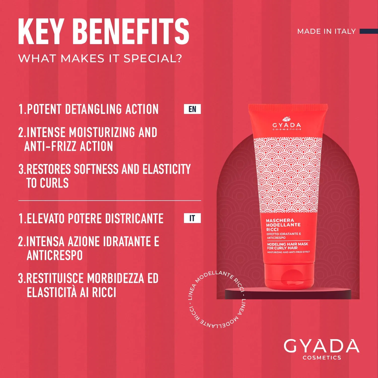 Моделирующая маска для вьющихся волос «Curly Modelling Mask» 200 мл от GYADA COSMETICS Gyada Cosmetics — фото 3
