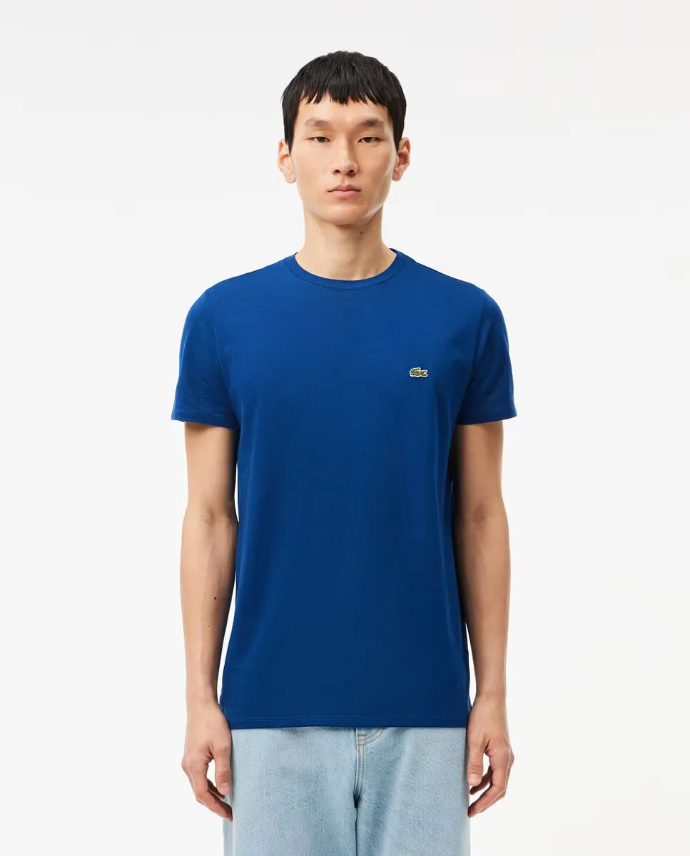 

Мужская футболка из пима-хлопка с коротким рукавом Lacoste, синий