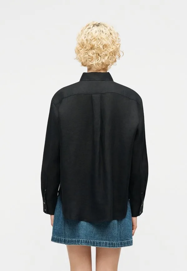 Свободная рубашка-блузка на пуговицах Gap, Black — фото 3
