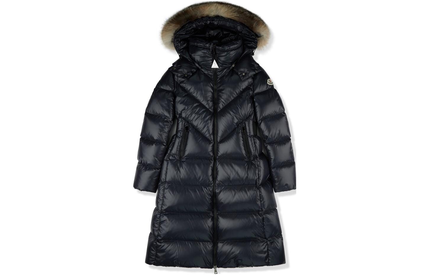 

Пуховик женский темно-синий Moncler